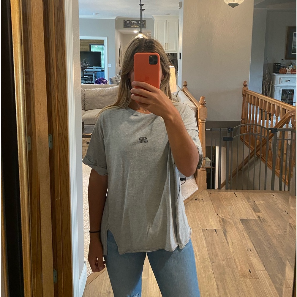 Gray Free People top, size small